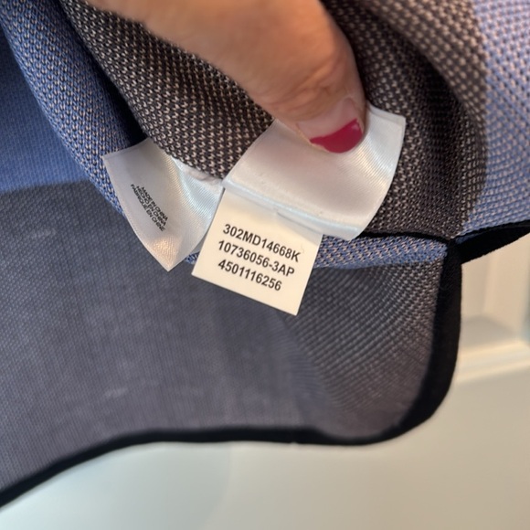 Anne Klein Women's Color Block Zip Front Cape Cardigan poncho double zipper L - Picture 10 of 15